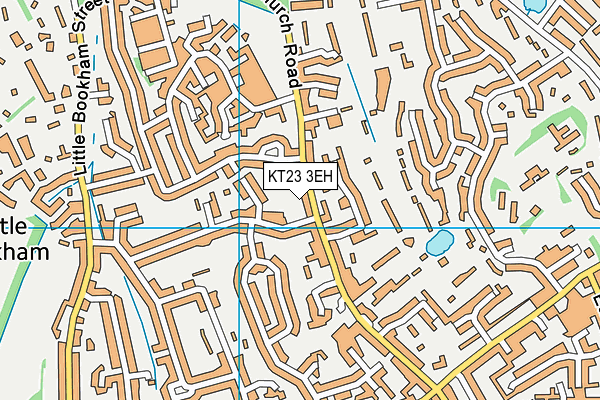 KT23 3EH map - OS VectorMap District (Ordnance Survey)