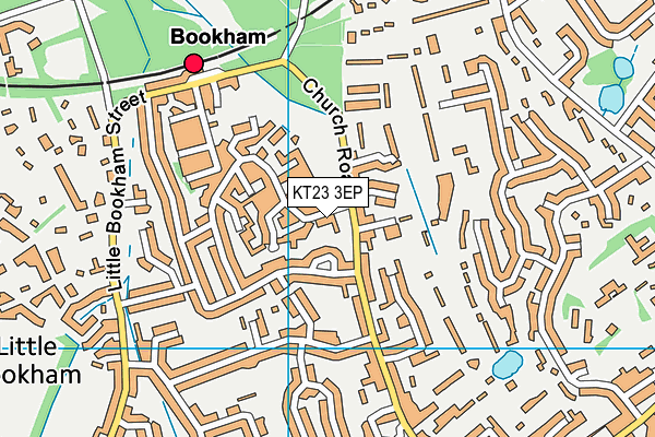 KT23 3EP map - OS VectorMap District (Ordnance Survey)