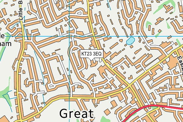 KT23 3EQ map - OS VectorMap District (Ordnance Survey)