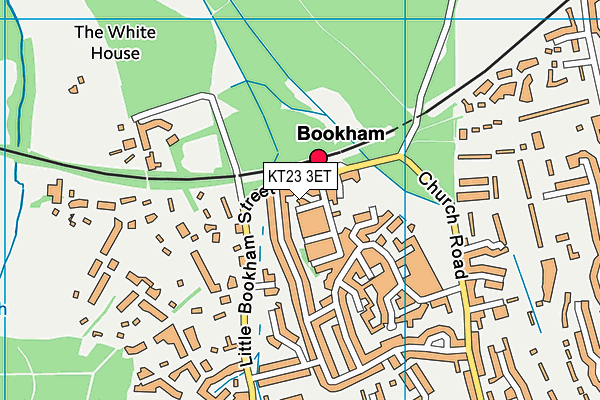 KT23 3ET map - OS VectorMap District (Ordnance Survey)