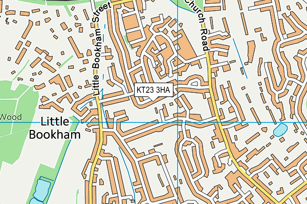 KT23 3HA map - OS VectorMap District (Ordnance Survey)