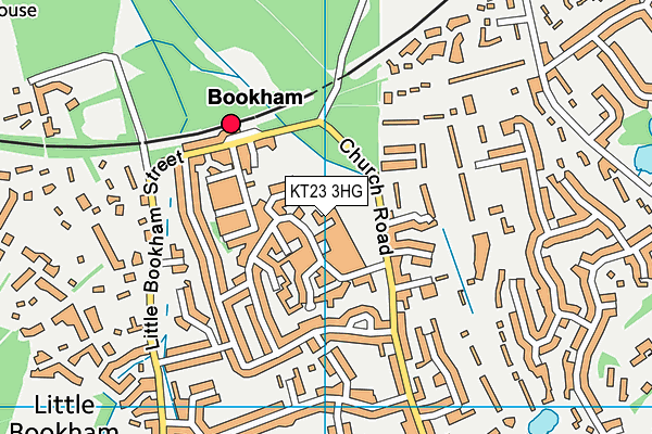 KT23 3HG map - OS VectorMap District (Ordnance Survey)