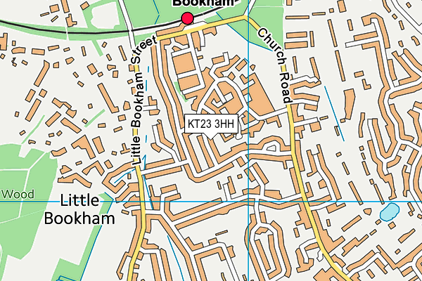 KT23 3HH map - OS VectorMap District (Ordnance Survey)