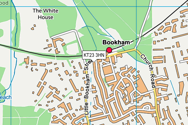 KT23 3HN map - OS VectorMap District (Ordnance Survey)