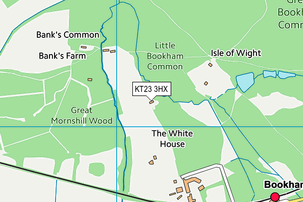 KT23 3HX map - OS VectorMap District (Ordnance Survey)
