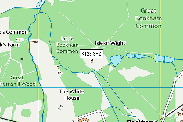 KT23 3HZ map - OS VectorMap District (Ordnance Survey)