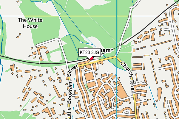 KT23 3JG map - OS VectorMap District (Ordnance Survey)