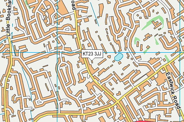 KT23 3JJ map - OS VectorMap District (Ordnance Survey)