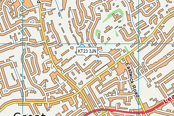 KT23 3JN map - OS VectorMap District (Ordnance Survey)