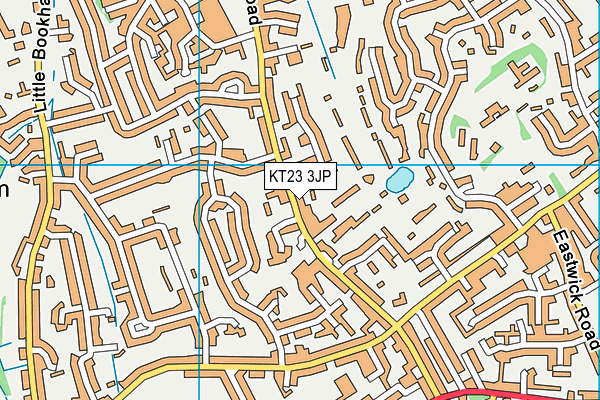 KT23 3JP map - OS VectorMap District (Ordnance Survey)