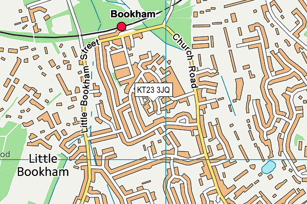 KT23 3JQ map - OS VectorMap District (Ordnance Survey)