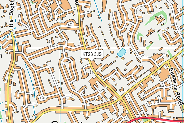 KT23 3JS map - OS VectorMap District (Ordnance Survey)