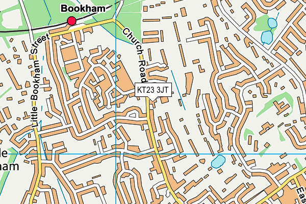 KT23 3JT map - OS VectorMap District (Ordnance Survey)