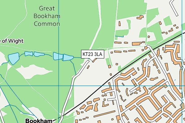 KT23 3LA map - OS VectorMap District (Ordnance Survey)