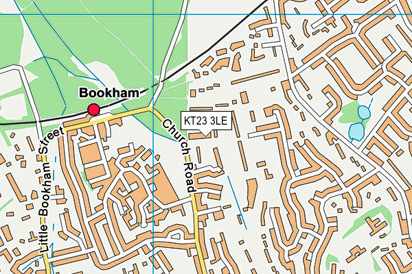 KT23 3LE map - OS VectorMap District (Ordnance Survey)