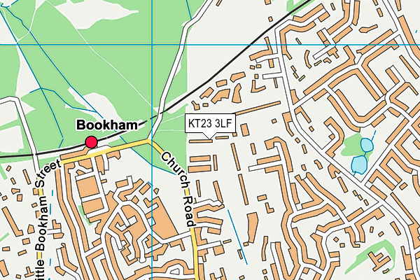 KT23 3LF map - OS VectorMap District (Ordnance Survey)