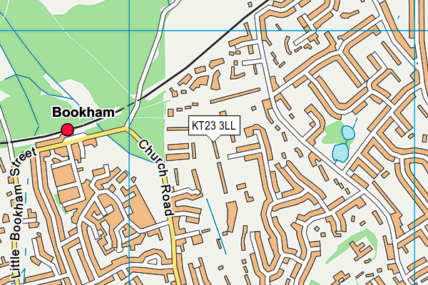 KT23 3LL map - OS VectorMap District (Ordnance Survey)