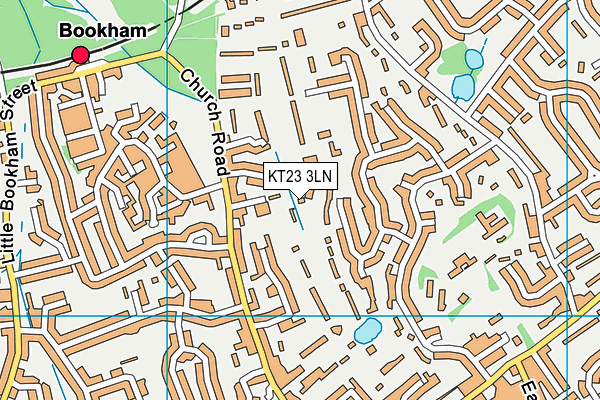 KT23 3LN map - OS VectorMap District (Ordnance Survey)
