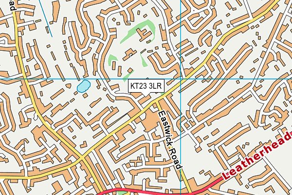 KT23 3LR map - OS VectorMap District (Ordnance Survey)