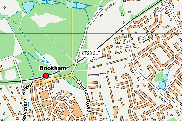 KT23 3LT map - OS VectorMap District (Ordnance Survey)