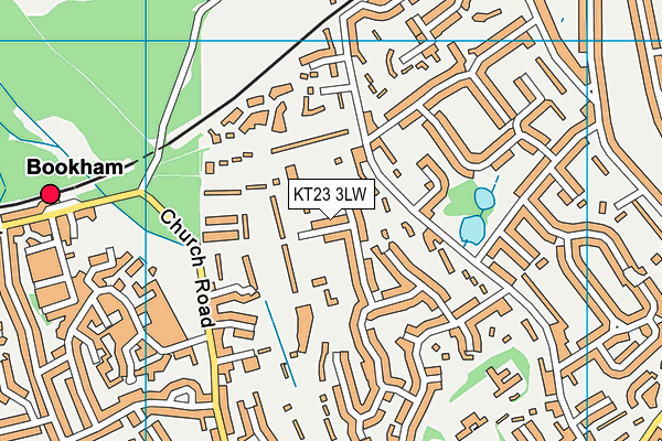 KT23 3LW map - OS VectorMap District (Ordnance Survey)