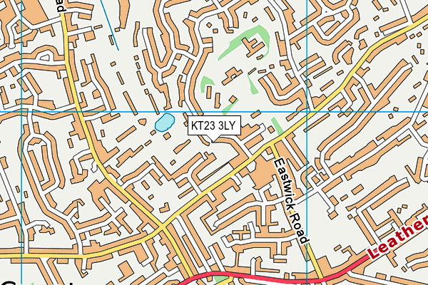 KT23 3LY map - OS VectorMap District (Ordnance Survey)