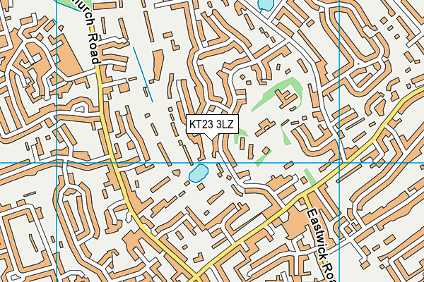 KT23 3LZ map - OS VectorMap District (Ordnance Survey)