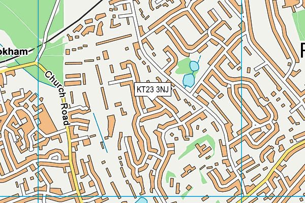 KT23 3NJ map - OS VectorMap District (Ordnance Survey)