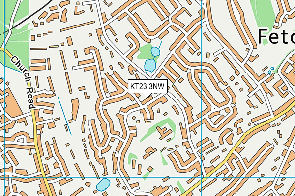 KT23 3NW map - OS VectorMap District (Ordnance Survey)