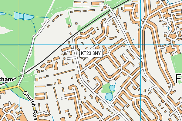 KT23 3NY map - OS VectorMap District (Ordnance Survey)