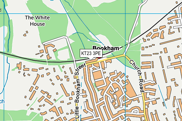 KT23 3PE map - OS VectorMap District (Ordnance Survey)