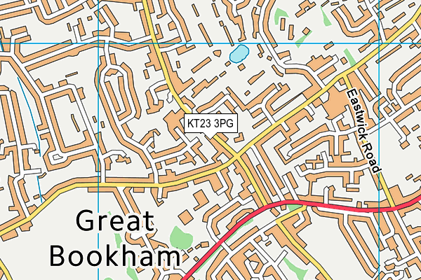 Map of GREAT BOOKHAM TANDOORI LTD at district scale