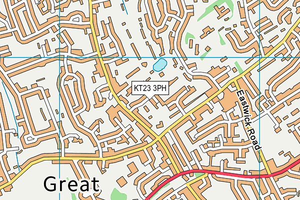 KT23 3PH map - OS VectorMap District (Ordnance Survey)