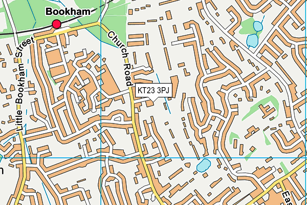 KT23 3PJ map - OS VectorMap District (Ordnance Survey)