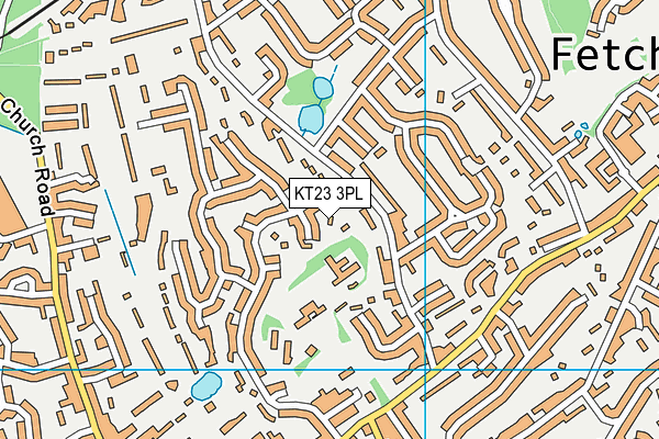 KT23 3PL map - OS VectorMap District (Ordnance Survey)