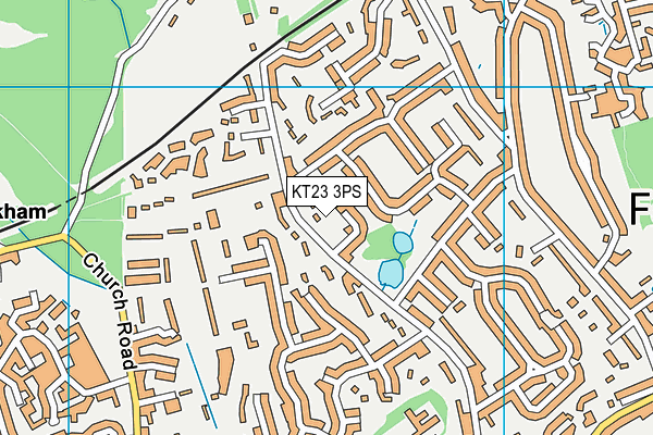KT23 3PS map - OS VectorMap District (Ordnance Survey)