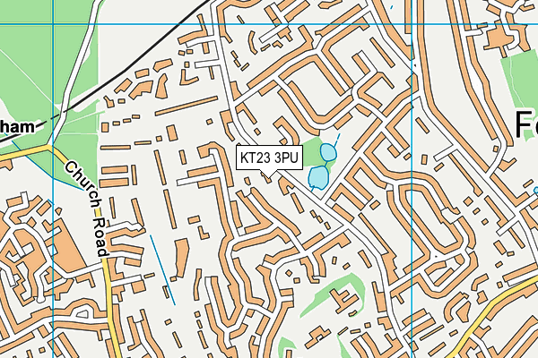 KT23 3PU map - OS VectorMap District (Ordnance Survey)