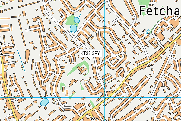 KT23 3PY map - OS VectorMap District (Ordnance Survey)