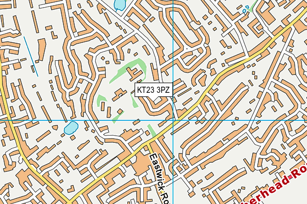 KT23 3PZ map - OS VectorMap District (Ordnance Survey)