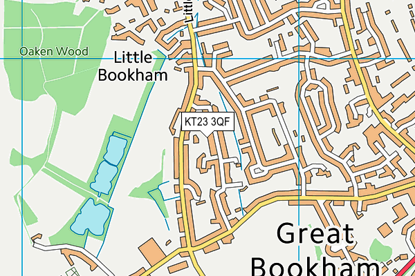 KT23 3QF map - OS VectorMap District (Ordnance Survey)