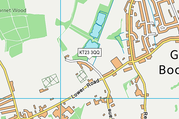 KT23 3QQ map - OS VectorMap District (Ordnance Survey)