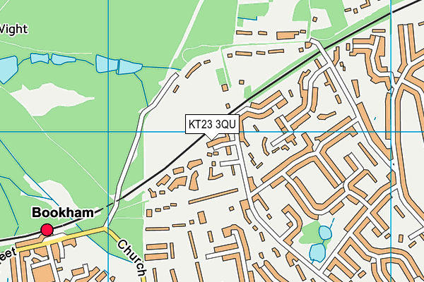 KT23 3QU map - OS VectorMap District (Ordnance Survey)