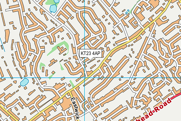 KT23 4AP map - OS VectorMap District (Ordnance Survey)