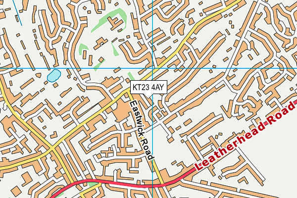 KT23 4AY map - OS VectorMap District (Ordnance Survey)