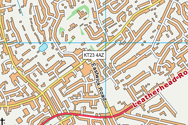 KT23 4AZ map - OS VectorMap District (Ordnance Survey)