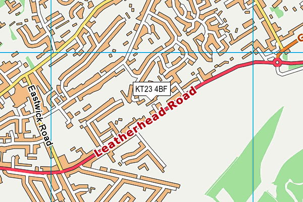 KT23 4BF map - OS VectorMap District (Ordnance Survey)