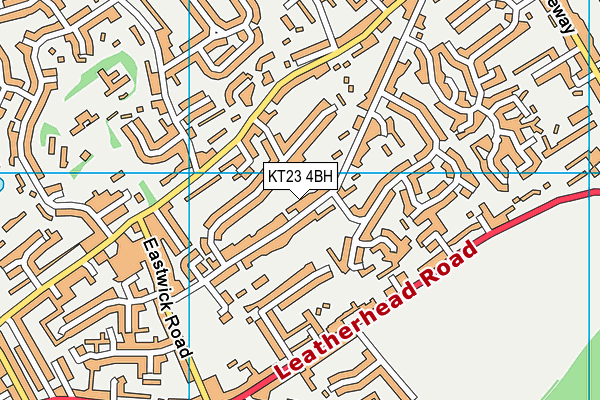 KT23 4BH map - OS VectorMap District (Ordnance Survey)