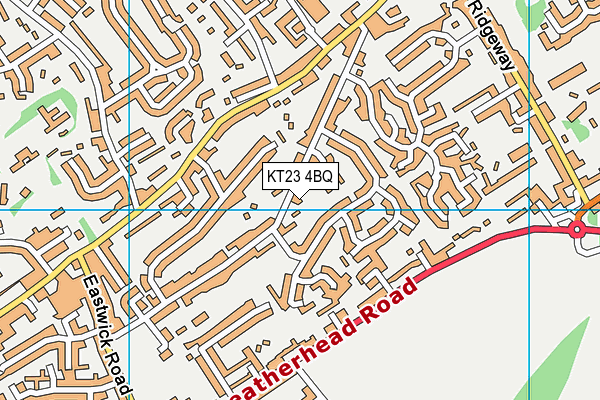 KT23 4BQ map - OS VectorMap District (Ordnance Survey)
