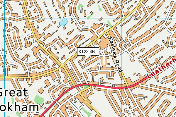 KT23 4BT map - OS VectorMap District (Ordnance Survey)