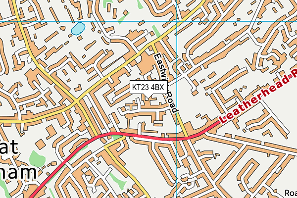 KT23 4BX map - OS VectorMap District (Ordnance Survey)